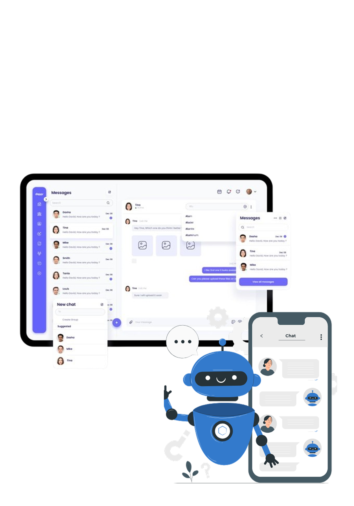 AI chatbot across tablet and mobile devices