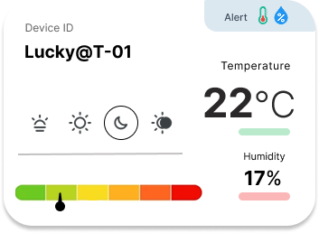 Rack temperature and humidity sensor