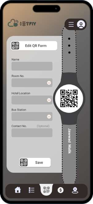 Scan QR band for emergency contact