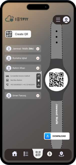 Create custom QR safety wristband
